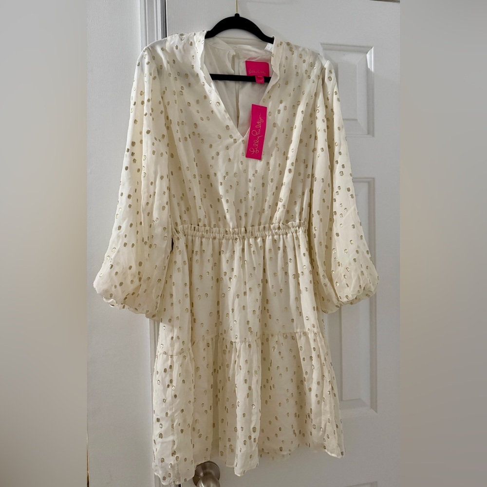 Lilly Pulitzer Cream and Gold Dress NWT